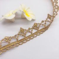 26mm Couture Vêtement Artisanat Rembourrage Garniture Accessoire Petit Ruban Métallique Or Broderie Jupe Textile Bord Dentelle Garnitures