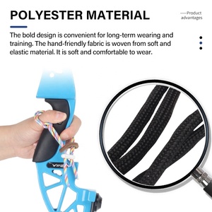 SPG Archery <strong>Bow</strong> Wrist <strong>Sling</strong> Straps Finger <strong>Sling</strong> Adjustable Handmade for Recurve <strong>Bows</strong> Hunting Target Shooting Accessories - Product Image 3