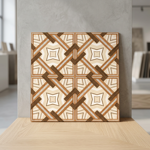 Premium Grade 400x400mm Ceramic Parking <b>Floor</b> Tiles with Wooden Pattern Waterproof & Firebrick for Bathroom and Mall Use - Product Image 1