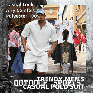 Nuevo Traje Deportivo Casual de Verano para Hombre, Polo Moderno y Cómodo con Estampado de Gofres, Tejido Transpirable, Color Personalizado - Product Image 3