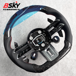 Volante LED de Fibra de Carbono Forjado Personalizado para <span class=keywords><strong>Mercedes</strong></span> <span class=keywords><strong>Benz</strong></span> 2015-2021 W205 C300 E260 E300 S400 G350 GLA <span class=keywords><strong>43</strong></span> GT <span class=keywords><strong>AMG</strong></span> GLB GLC SL - Product Image 2