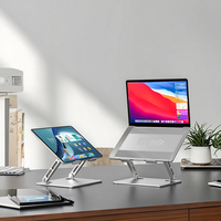 180 °   Penyangga Laptop Dual-Axis untuk Meredakan Nyeri Leher, Tahan Lama & Terjangkau, Beban 5kg untuk MacBook Pro/Air, Dell, HP (7-17 inci)