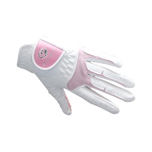Meilleure vente blanc cabretta cuir doigt Complet chèvre imperméable PU gant de golf - Product Image 1