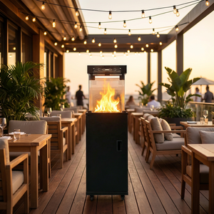 <span class=keywords><strong>Chauffage</strong></span> d'extérieur commercial <span class=keywords><strong>mobile</strong></span> LUOQI en acier inoxydable, design moderne, allumage piézoélectrique, 11000W, pour terrasse, jardin et événements - Product Image 6