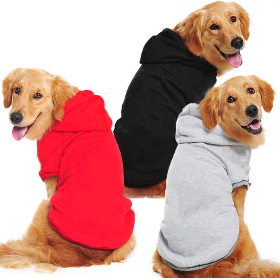 Vente en gros de vêtements pour chiens de compagnie avec logo personnalisé Polyester Small Medium Big Blank Plain Pet Dog Clothes Hoodie