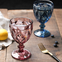 Groothandel Hoge Kwaliteit Bruiloft Feest Vintage Champagne Blauw Groen Zwart Amber Wijn Glazen Gekleurde Roze Kelken