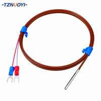 Sonde de température à résistance en platine PT100, câble en silicone résistant à la chaleur et à l'huile pour moteur/boîtier de distribution/thermostat