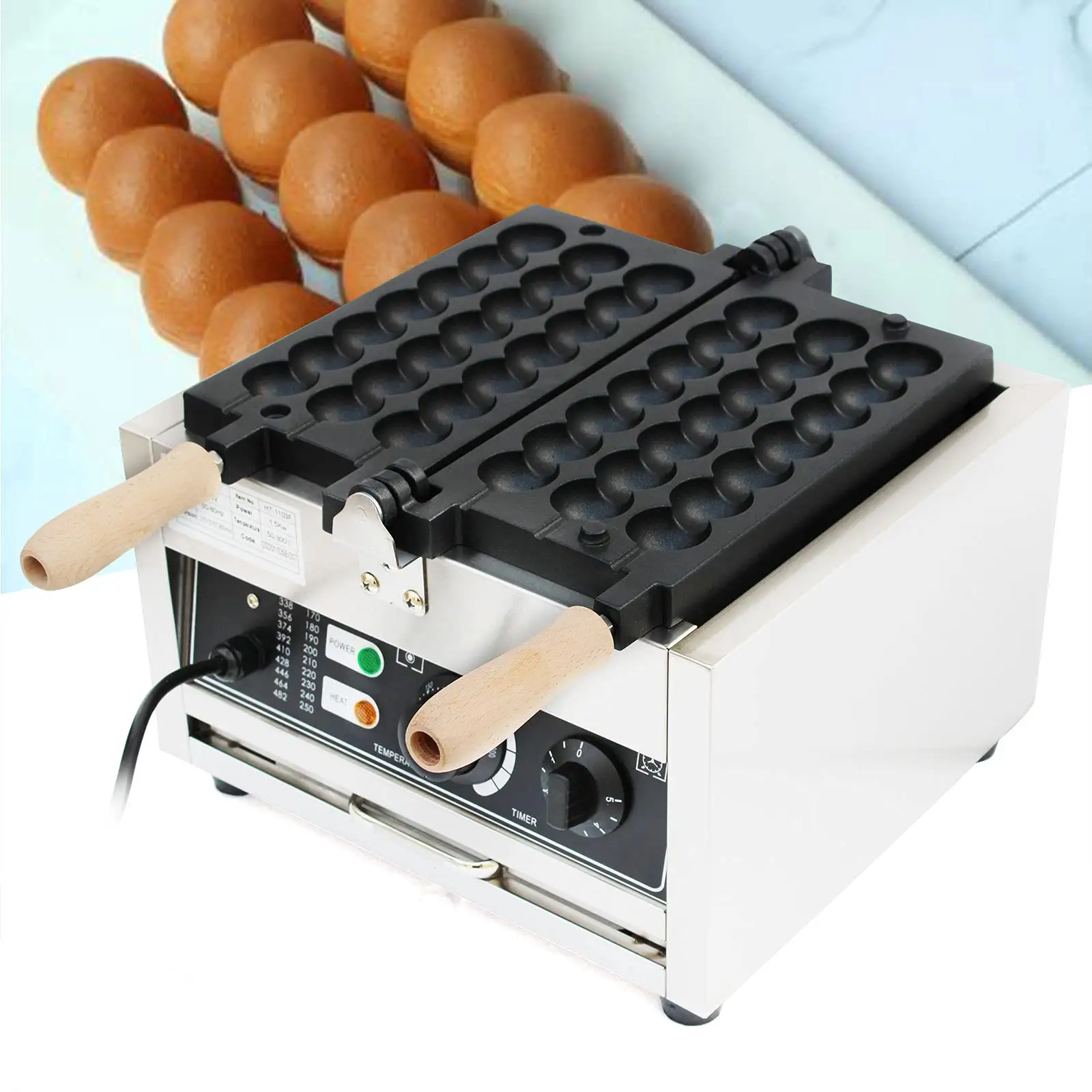 Commercial Electric Bubble Skewer Waffle Ball Machine Nonstick Waffle Balls Maker snack machine