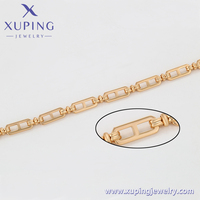 Pulsera de Cadena con Eslabones de Nariz de Cerdo, Chapada en Oro de 18K, Estilo Hip Hop, para Hombre, de XUPING Jewelry