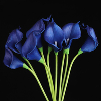 Fleur artificielle de calla blanche de haute qualité, toucher doux, en PU, pour mariage, arrangement de table, décoration intérieure/extérieure, vente en gros