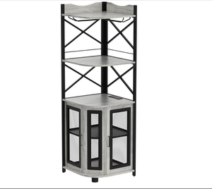 <span class=keywords><strong>Mobile</strong></span> bar angolare con presa di corrente, cantinetta vino industriale con cantinetta portabottiglie a 5 piani, adatto <span class=keywords><strong>per</strong></span> display <span class=keywords><strong>ad</strong></span> <span class=keywords><strong>angolo</strong></span> ca - Product Image 2