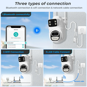 Caméra WiFi miniature Icsee avec suivi automatique, détection de mouvement humain intelligente par IA, vision nocturne, caméra de sécurité extérieure PTZ avec stockage dans le cloud - Product Image 3
