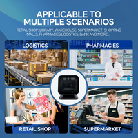 Lecteur de codes-barres QR de table filaire USB NETUM DP9280 omnidirectionnel 2D pour magasin de détail