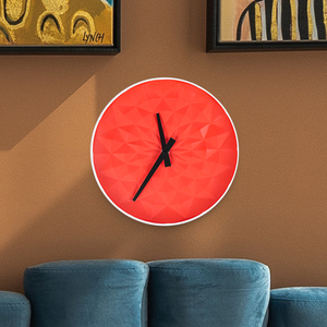 <span class=keywords><strong>Horloge</strong></span> murale moderne en porcelaine <span class=keywords><strong>rouge</strong></span> mat avec aiguilles numériques en quartz, <span class=keywords><strong>design</strong></span> floral plaqué or, pour la maison ou l'hôtel - Product Image 2
