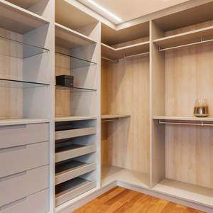 Armario de Diseño Moderno con Estantes de Madera, Vestidor, Muebles de Dormitorio, Armario en Forma de L - Product Image 3