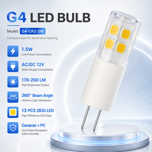 Ampoule LED G4 1,5W SMD2835 CRI >80 en céramique pour usage intérieur 12V AC/DC - Product Image 2