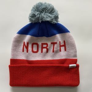 หมวกไหมพรมมีปอมปอมบอลหลายสีหมวกไหมพรมสำหรับผู้ใหญ่หมวกถักโลโก้แบบออกแบบได้ตามต้องการสำหรับฤดูหนาว - Product Image 3