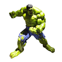 Décoration intérieure, figurines d'action de super-héros célèbres, homme musclé, statue de Hulk grandeur nature en fibre de verre, sculpture en résine
