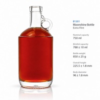 Growler 750 ml – Bouteille en verre scellée pour vin et spiritueux de Californie – Contenant de brassage et de fermentation – Carafe en verre