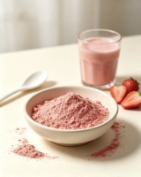 Voedingsmiddelkwaliteit wateroplosbaar aardbeipoeder aroma's aardbeienfruitpoeder aardbeienjuicepoeder