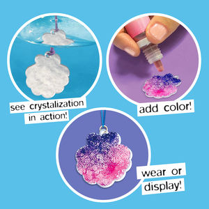 Kit de culture de cristaux en plastique pour bijoux DIY : pendentifs étincelants, colliers et boucles d'oreilles – Kit scientifique éducatif pour l'apprentissage pratique - Product Image 3