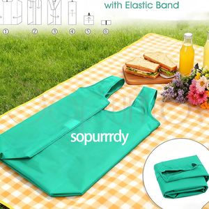 Custom Logo Reusable Grocery <b>Bag</b> Foldable Machine Washable Shopping Extra Large <b>Folding</b> <b>Bags</b> Totes Lightweight Polyester Fabric - Product Image 3