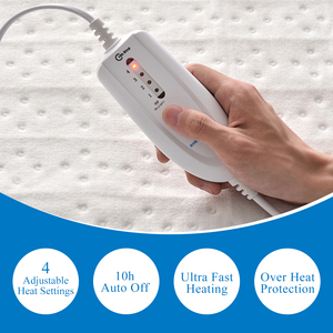 Wholesale Durable Polyester <strong>Electric</strong> <strong>Blanket</strong> <strong>Dual</strong> <strong>Control</strong> 4 Heat Levels Washable Heating Underblanket with Timer for Home Hotel - Product Image 3