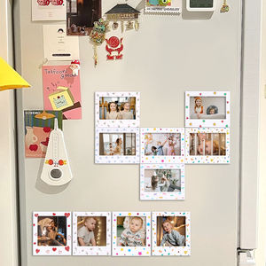 Marco de fotos magnético de plástico DIY para fotos de 5 pulgadas (Pola/Ancho/5 pulgadas de ancho), marco de fotos <span class=keywords><strong>digital</strong></span> grande con múltiples patrones para refrigerador - Product Image 2