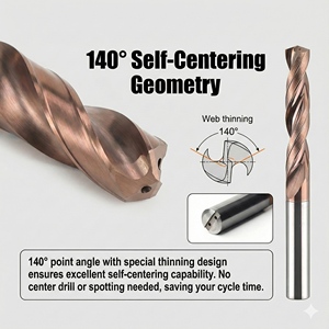 Mata Bor Twist Karbida Padat dengan Lubang Pendingin, Finishing Oksida Hitam, Panjang 118mm untuk Pengeboran Baja Tahan Karat 3D 5D 8D - Product Image 5