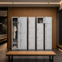 Casier métallique moderne à colonne unique avec 1, 2, 3, 4 ou 5 portes, verrouillable, pour bureau, salle de sport, usine, vestiaire