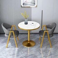 Table de conférence moderne de luxe au design simple et personnalisé, petite table ronde et ensemble de chaises pour 2 personnes