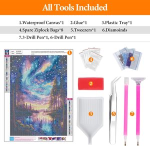 Kit per Diamond Painting per Adulti - Set Completo per <span class=keywords><strong>Arte</strong></span> con Diamanti per Bellissime Decorazioni Murali e Arredamento Casa - Product Image 5