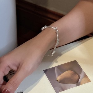 S925 Sterling Silver Bạc Hàn Quốc Phong Cách Thời Trang Chuỗi Vòng Đeo Tay Đơn Giản Cơ Bản Mô Hình Với Niche Thiết Kế Trang Sức Thanh Lịch - Product Image 3