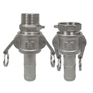 WZ acier inoxydable 304 316 douilles droites avec leviers de verrouillage tuyau barbelé Camlock Atype raccords à came et rainure - Product Image 2