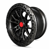 Jantes tout-terrain forgées 12000T tendance 2026 pour Ram 1500 TRX, noir mat, déport négatif -44mm, design à rebord profond