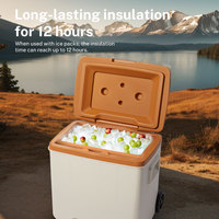 HOMFUL Vente en gros 24 30 38 45 52 70QT Usine Personnalisée Couleur Glacière à roues Glacière Chariot Voiture Extérieur Glacière