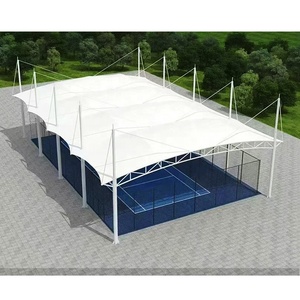 Toldo para Cancha de Tenis Deportiva con Diseño de Primera Calidad, Techo de Tela de PVC/PVDF, Estructura de Membrana de Acero Tensado - Product Image 3