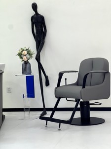 Juego de Muebles Modernos Grises para Salón de Belleza, Silla de Barbería y Cama para Lavado de Cabello para Salón de Belleza y Barbería - Product Image 4