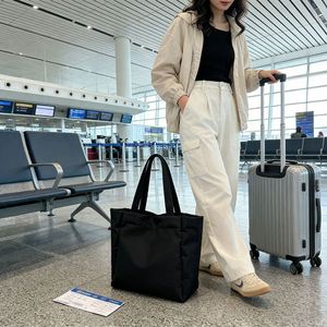 <b>Large</b> Capacity Solid Canvas Tote Single Shoulder Shopping for Grocery Reusable Oversized <b>Bag</b> - Product Image 1