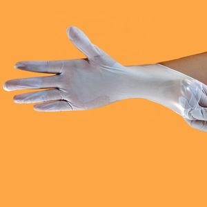 2019 special offer Transparent/blue disposable examination Pvc vinyl gloves powder free - Product Image 4