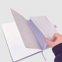 Carnet de notes A5 personnalisé imprimé 160 g/m², 160 pages épaisses, blanc vif, ligné, couverture rigide, 80 feuilles intérieures, couverture en cuir, bordure holographique