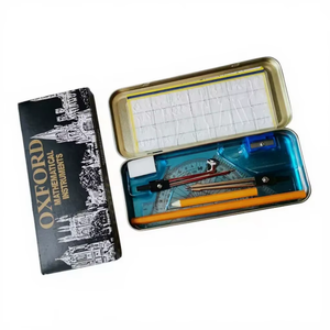 School 10pcs <strong>Math</strong> Geometry Set Metal Tin Box Mathematical Set <strong>Math</strong> Set - Product Image 1
