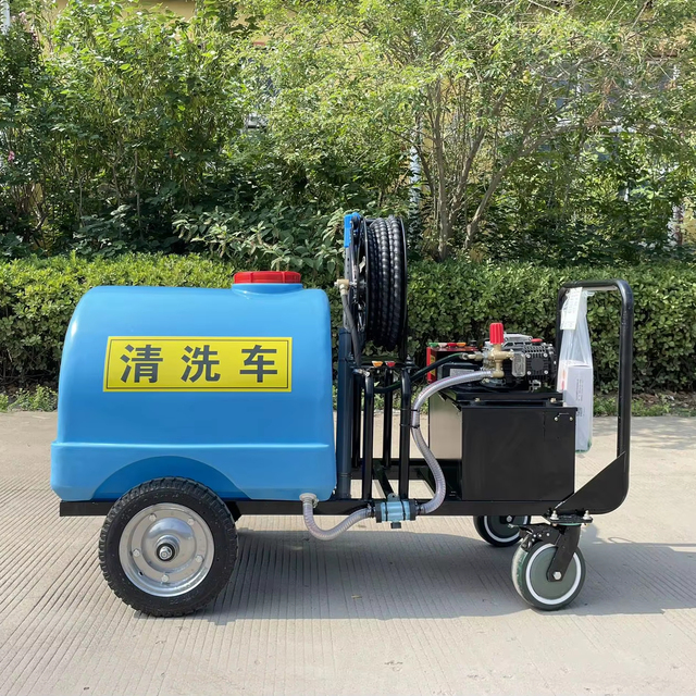 150Bar High Pressure Machine with 300L Tank Hand-Push Chassis for Garage Heavy Oil Washing