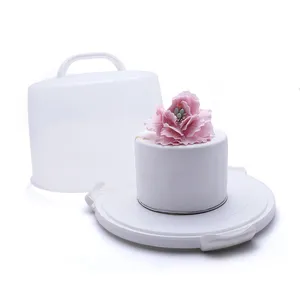 Cake Tools Bake Equipment Plastic Cake Carrier 10 Cupcake Holder Carrier Lid Handle With Pan