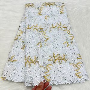 5yard suisse Voile dentelle suisse africain dentelle tissu avec pierre Brode Autriche coton dubaï nigérian dentelle tissu pour mariage - Product Image 1