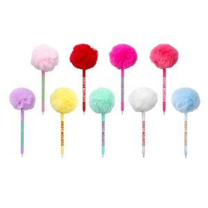 Plush Ball Promotional Plastic Ballpoint <b>Pens</b> Wholesale Creativity Slim Signature <b>Pens</b> with Custom logo for Corporate Events - Product Image 4