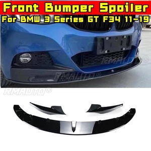 Difusor de Parachoques Delantero para Auto, Spoiler Negro Brillante, Pieza de Modificación para BMW Serie 3 GT F34 2011-2019, Accesorios para Auto - Product Image 2