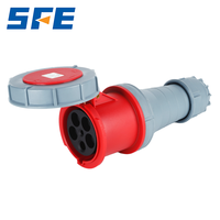 Conector Industrial Impermeable SFE SFN-2342 IP67 63A 380-415V 6H 3P+E de 4 Pines, 3 Fases, con 4 Salidas