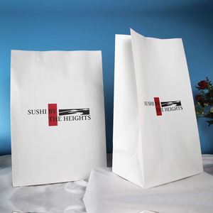 100% Recyclable <b>Craft</b> Paper <b>Bags</b> Customised Paper <b>Bag</b> White Shopping Packaging Without Handle - Product Image 1