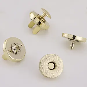 QingHe 18x4mm Bronze Fastener Single-side rebite metal Stud Button Botão Magnético para Artesanato, Bolsa, Bolsas e Roupas